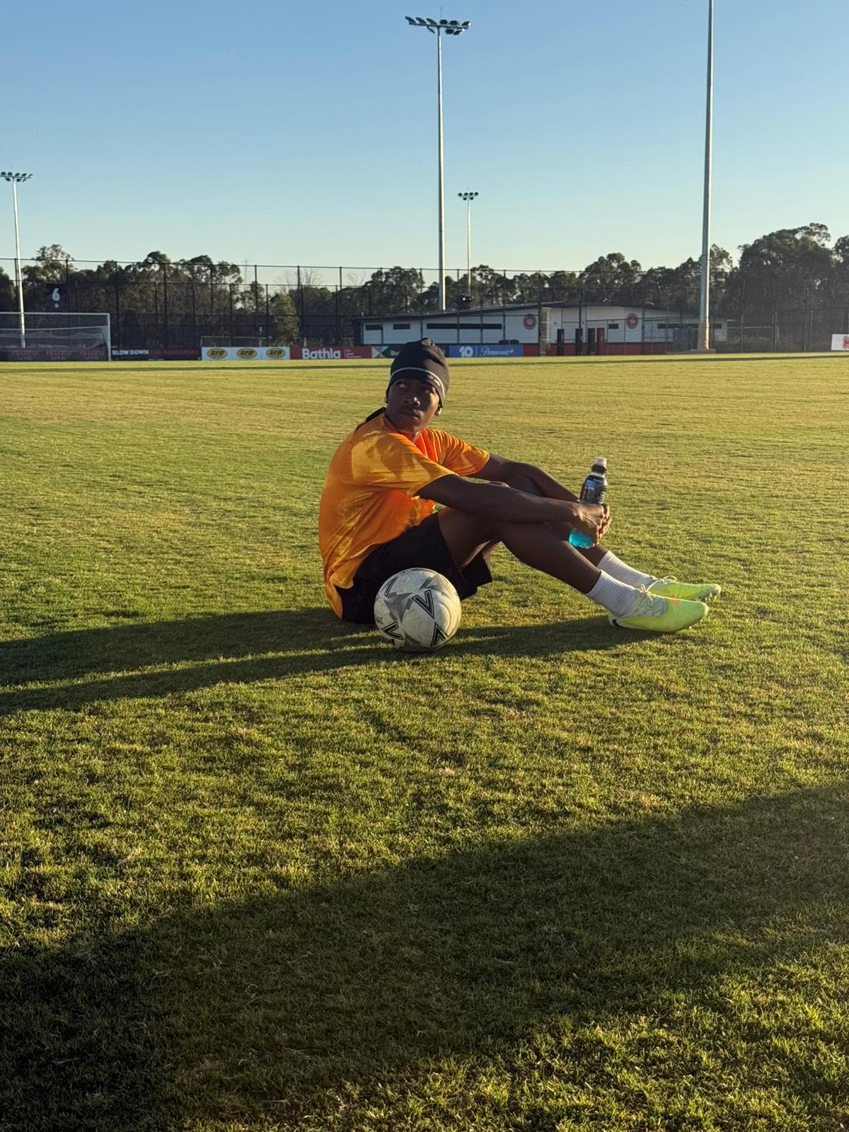 Athlete on a football field